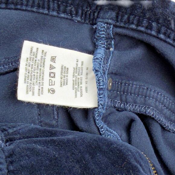Anthropologie Pilcro & The Letterpress Sz 28 Serif Blue Velour Cord Skinny Pant - Picture 7 of 9